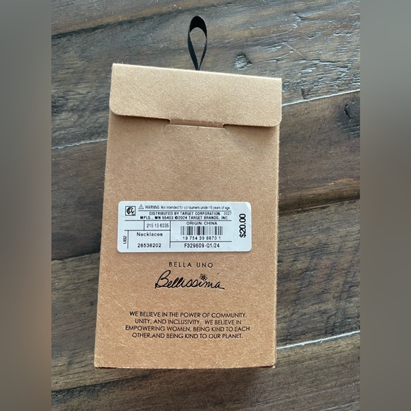 Necklace in decorative box 14k gold dipped with pink quarts Queen Anne - Picture 2 of 2